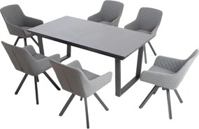 Doppler LIVORNO PARIS ogrodowy zestaw wypoczynkowy 6+1 szary