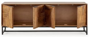 Szafka pod TV z litego drewna mango w naturalnym kolorze 160x58 cm Nereida – Marckeric