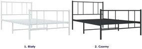 Czarne metalowe łóżko pojedyncze 90x200 cm - Quzi