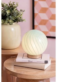 Jasnozielona lampa stołowa ze szklanym kloszem (wysokość 17 cm) Summer Globe – Leitmotiv