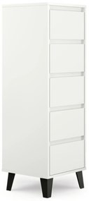 Komoda z Szufladami do Salonu BORVO 40 cm Biała Nowoczesna