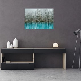 Obraz - Turkusowy staw, Biei, Japonia (70x50 cm)