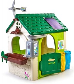 Feber domek ogrodowy eco karmnik segregacja odpadów imitacja panelu słonecznego
