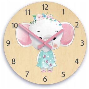 Zegar ścienny cichy do pokoju dziecięcego drewniany nowoczesny dekoracyjny