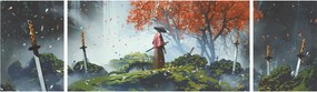 Obraz - Ilustracja przedstawiająca Ogród Mieczy (170x50 cm)
