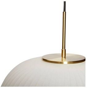 Biała lampa wisząca ze szklanym kloszem ø 40 cm Serene – Hübsch