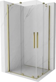 Mexen Velar Duo kabina prysznicowa rozsuwana 90 x 80 cm, transparent, złota - 871-090-080-02-50