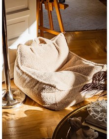 Jasnobrązowy dziecięcy worek do siedzenia z materiału bouclé Chair – Wigiwama