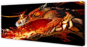 Obraz na płótnie Smok Ziejący Ogniem