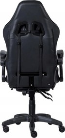 Fotel gamingowy z podnóżkiem Raxor, kolor czarno-szary