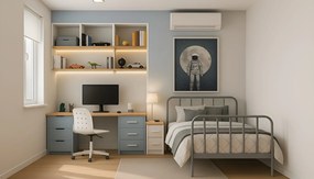 Łóżko młodzieżowe Junior metalowe ze stelażem