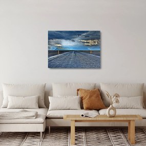 Obraz na szkle - drogiapodczas burzy (70x50 cm)