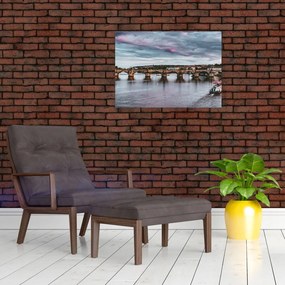 Obraz na szkle - Most Karola (70x50 cm)