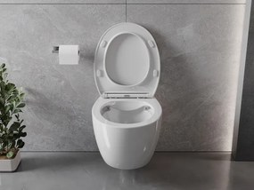 Mexen Egg miska wc Rimless z deską wolnoopadającą slim, duroplast, biała połysk - 30245000