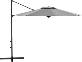 Outsunny Parasol Ogrodowy 3m Korba Regulowany Obrotowy Metal Ciemnoszary | Aosom PL