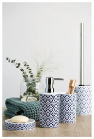 Niebieski ceramiczny kubek na szczoteczki do zębów Wenko Lorca