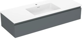 Mexen Orio szafka łazienkowa 120 cm z umywalką Otis, 1 szuflada, grafit mat/biała mat - 91A10-12023-1-BF66-W18M01