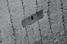 Fotel wypoczynkowy, obrotowy, elektrycznie rozkładany, bujany PEGAS popiel