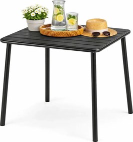 Czarny kwadratowy stół ogrodowy z metalu C8-L84