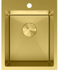 Mexen Solix zlewozmywak stalowy 1-komorowy 400 x 500 mm, złoty - 6406401000-55