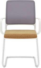 Krzesło konferencyjne na płozie Xilium Frame Chair CF Mesh oparcie siatkowe