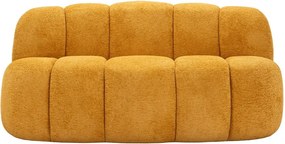 Musztardowa sofa z materiału bouclé 145 cm Ball – Mauro Ferretti