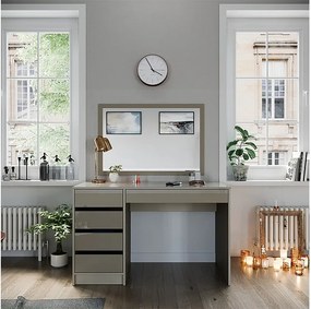 Stół do toalety szary wysoki połysk 120x55x75 sherry