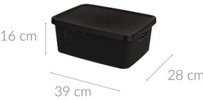 Pojemnik plastikowy z pokrywą zamykany, 13 l