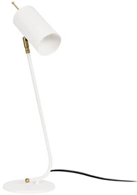 Biała lampa stołowa z metalowym kloszem (wysokość 55 cm) Sivani – Opviq lights