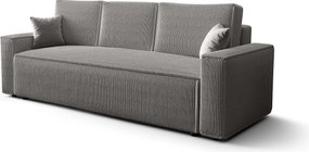 BEDANTE Sofa AMBRO Poso 55 z funkcją spania, jasnoszary, sofa z pojemnikiem, skrzynia na pościel, kanapa do salonu, kanapa, sofa, sofa z funkcją spania