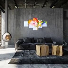 Obraz - Kwiaty, malarstwo (125x70 cm)