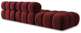 Czerwona aksamitna sofa 282 cm Bellis – Micadoni Home