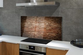 Szkło do Kuchni na Ścianę Autentyczny Mur Ceglany