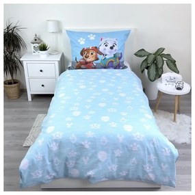 Niebieska bawełniana pościel dziecięca jednoosobowa 140x200 cm Paw Patrol – Jerry Fabrics