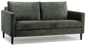 Zielono=szara sofa z aksamitnym obiciem Scandic Adagio, szer. 153 cm