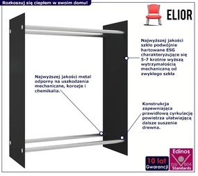 Nowoczesny regał na drewno opałowe - Firel 3X 80x35x100