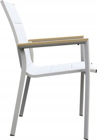 3587W-BE Krzesło Ogrodowe Beżowe 56x65x88 cm Beżowa Szybkoschnąca Tkanina Nowoczesny