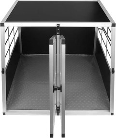 Klatka samochodowa dla psa - duże podwójne drzwi