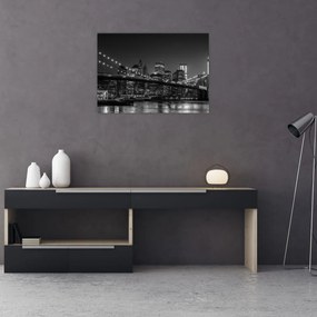 Obraz na szkle - most Brooklyn Bridge w Nowym Jorku (70x50 cm)
