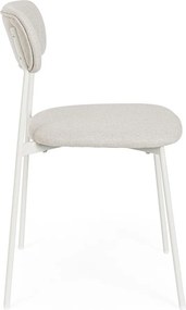 Białe tapicerowane krzesło Inka – Yes Everyday