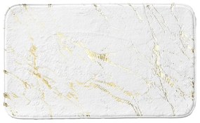 Dywanik łazienkowy w biało-złotym kolorze 45x75 cm Aquamarbre – douceur d'intérieur