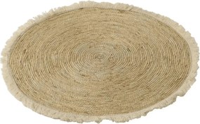 Naturalny okrągły dywan VELOR ⌀ 70 cm, beżowy