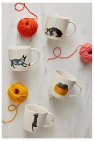 Biały porcelanowy kubek 400 ml Upside Down Cat – Maxwell &amp; Williams