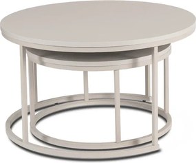 Zestaw Stolików Kawowych NELLY MAX 60 cm/80 cm Kaszmir Japandi