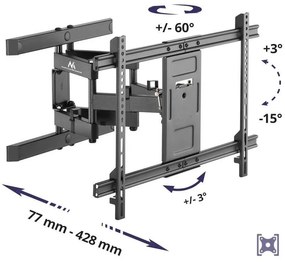 Stabilny uchwyt obrotowy na telewizor 37" - 80"