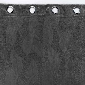 Antracytowa aksamitna zasłona zaciemniająca 135x280 cm Melodie – douceur d'intérieur