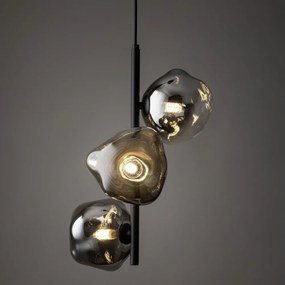 Brilagi - Lampa wisząca na lince VULCANO 3xG9/8W/230V czarny/dymowo-czarny