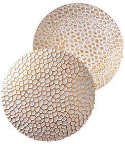 Kinkiet w biało-złotym kolorze LED ø 21 cm Yosma – Opviq lights