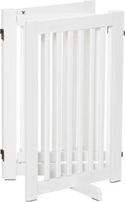 PawHut Bariera ochronna dla psa Krata zabezpieczająca biała stabilna i łatwa w montażu 155x1 5x76cm | Aosom PL