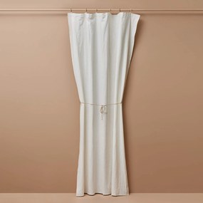 Zasłona Merida z lnu w śmietankowym kolorze